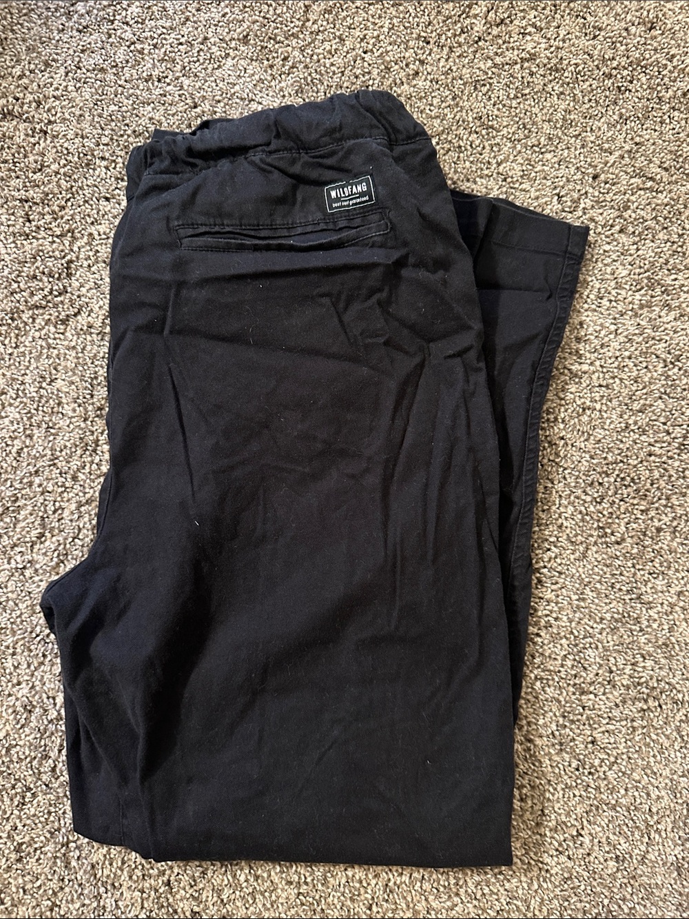 Wildfang Black womens Jogger Pants with Elastic Waist
